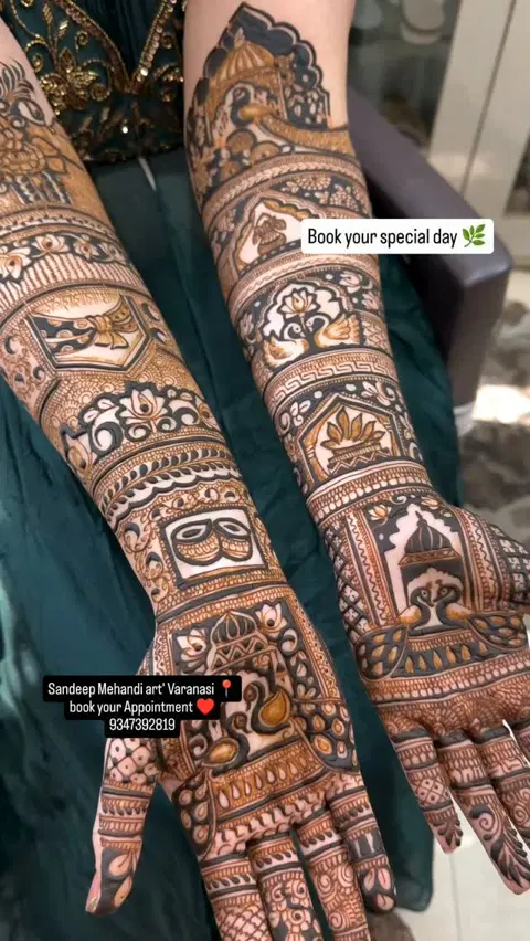 bridal figure full hand mehndi design