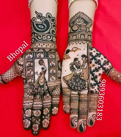 figure mehndi design