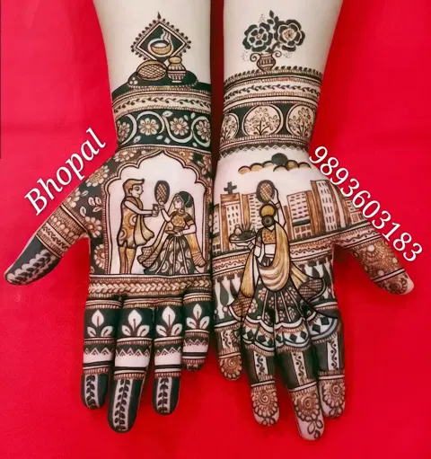 figure mehndi design