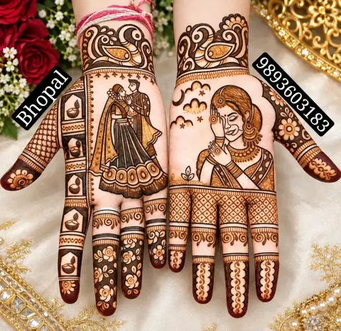 figure back hand mehndi design