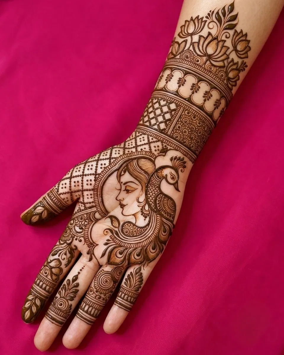 Full Hand Mehndi Design with Figures