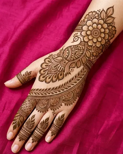 back hand mehndi design