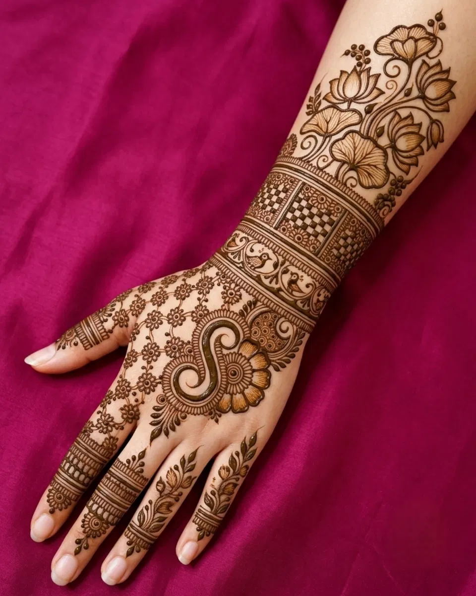 Front Hand Mehndi Design (2)
