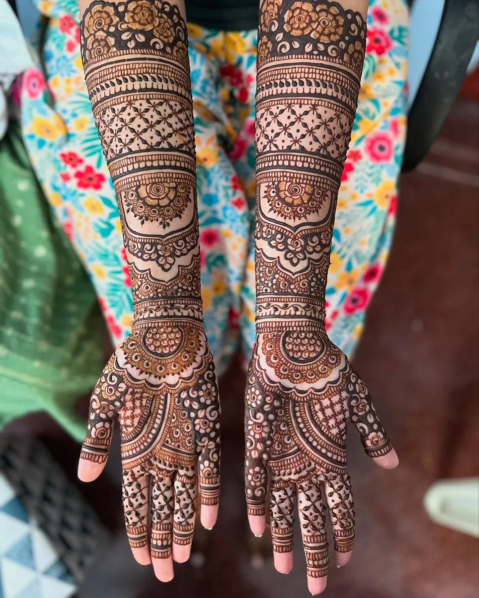 Bridal Full Hand Mehndi Design