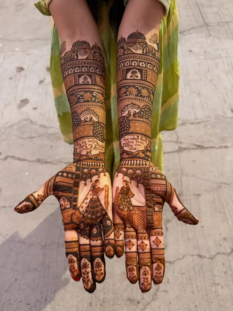 Bridal Indian Front Hand Mehndi Design