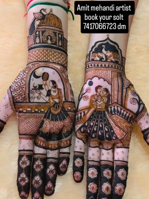 figure full hand mehndi design