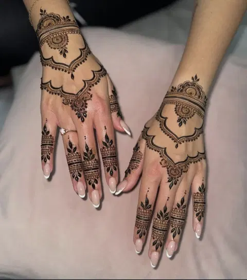 arabic moroccan full hand mehndi design