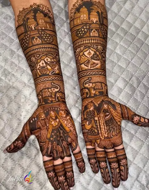 bridal figure full hand mehndi design