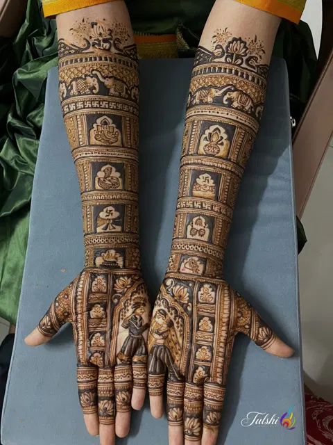 bridal figure full hand mehndi design