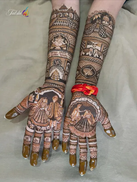 bridal figure full hand mehndi design