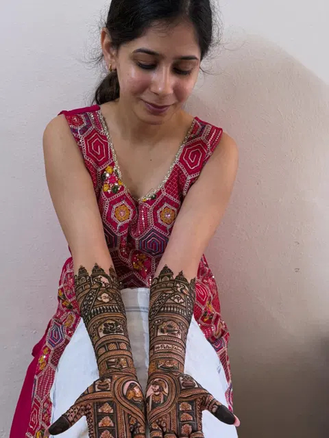 bridal jaal full hand mehndi design