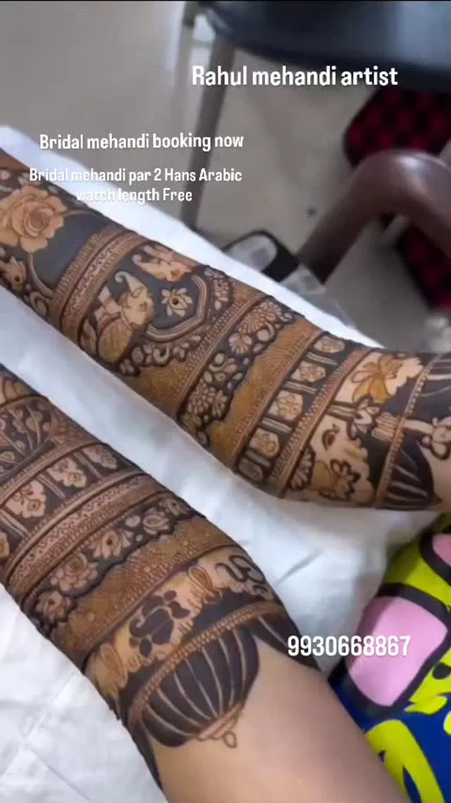 Bridal Indian Full Hand Mehndi Design