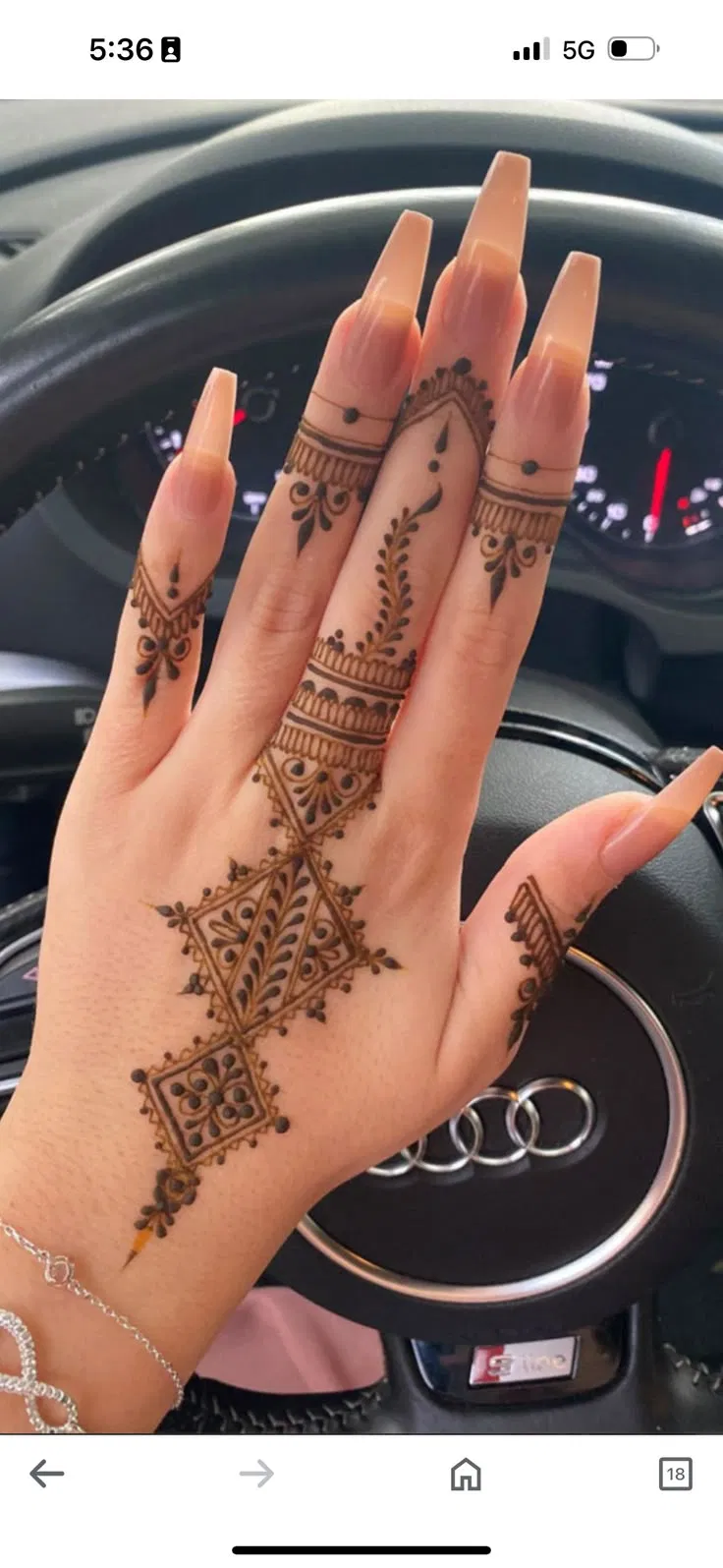 Aesthetic Indian Finger Mehndi Design (2)
