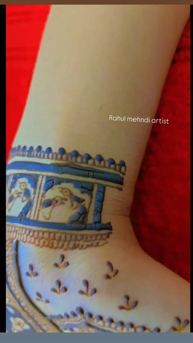 Mehndi Design with Figures and Peacock