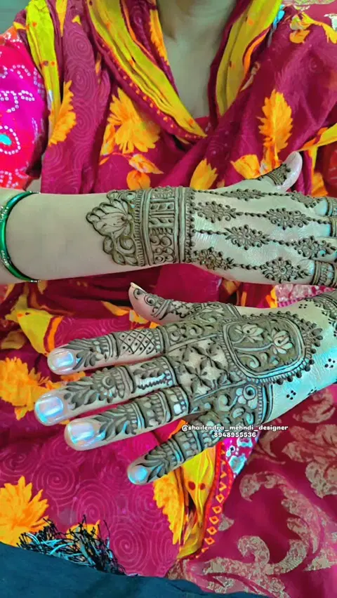 back hand mehndi design