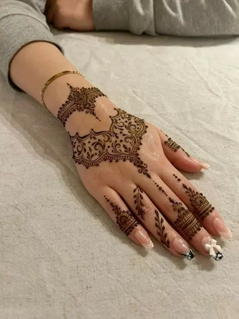 arabic moroccan finger mehndi design