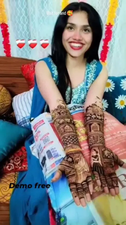 figure full hand mehndi design