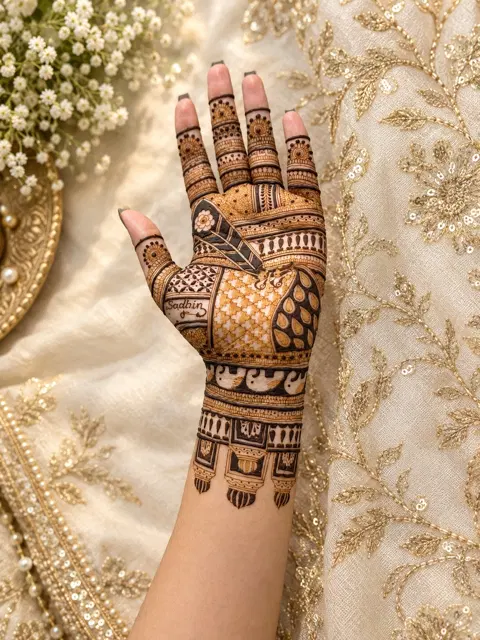 full hand mehndi design