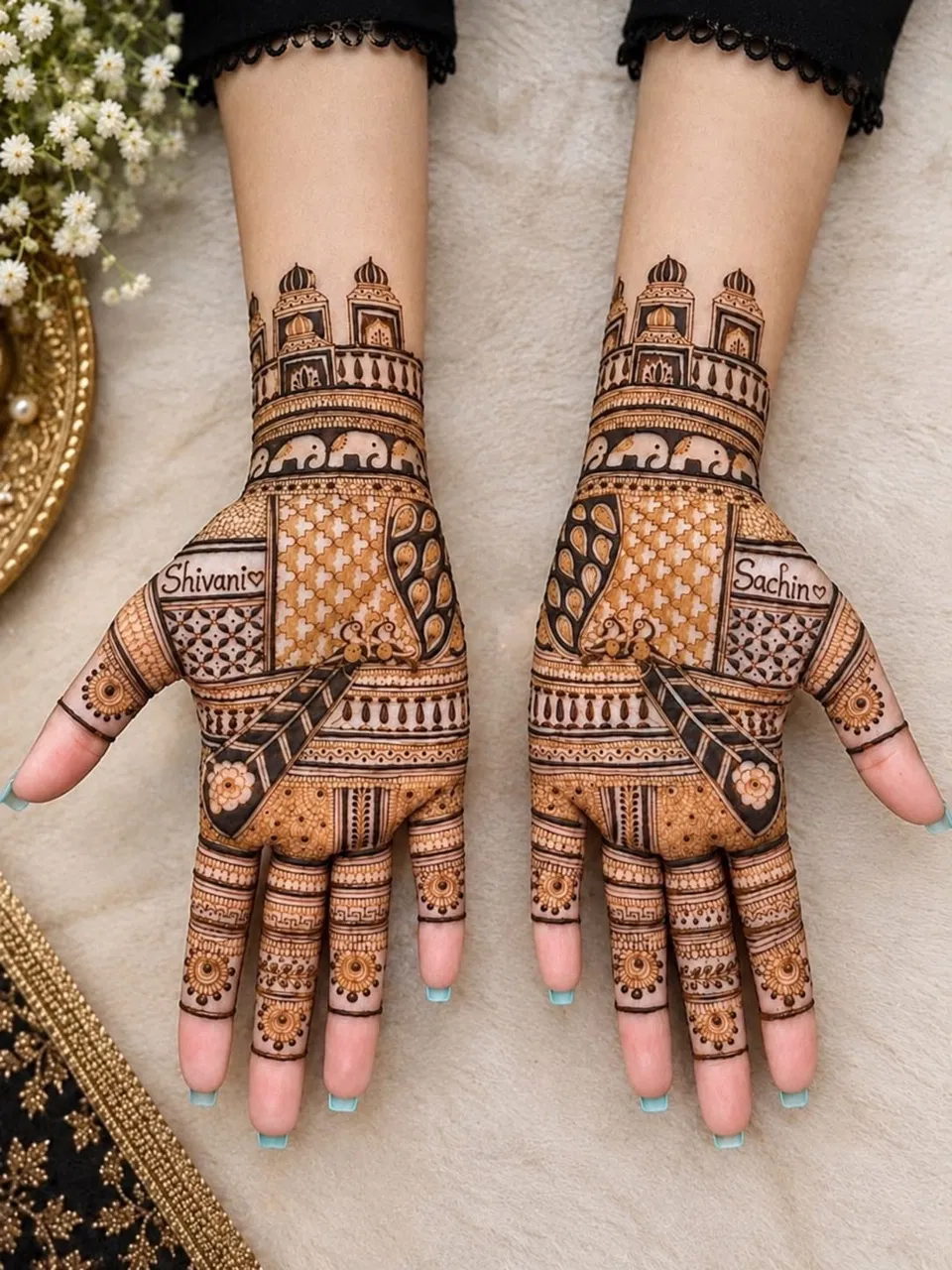 Front Hand Mehndi Design (2)