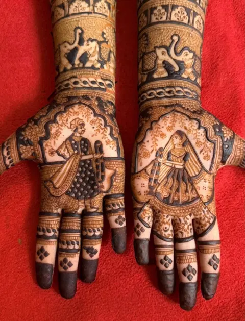 bridal figure full hand mehndi design