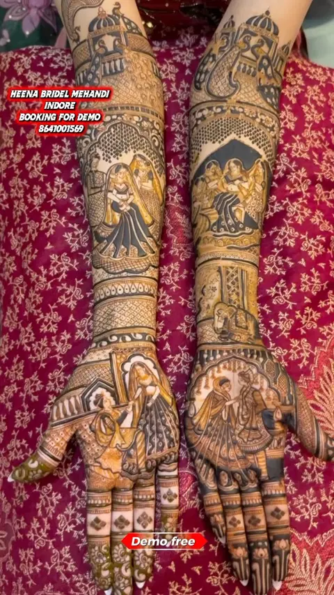 figure full hand mehndi design
