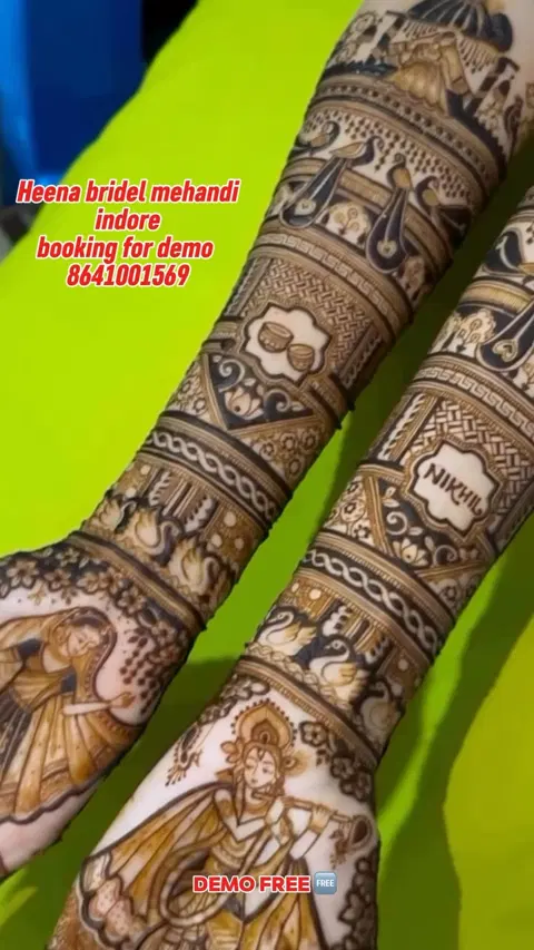 figure full hand mehndi design