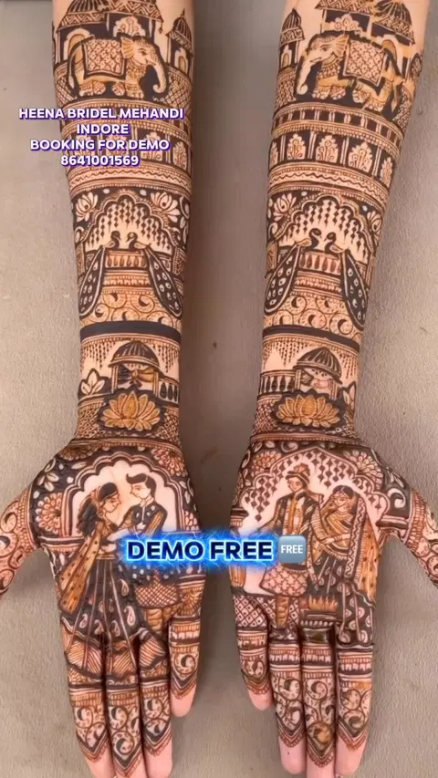 peacock front hand mehndi design