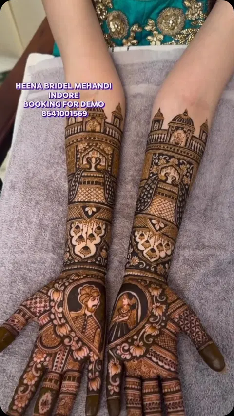 figure full hand mehndi design