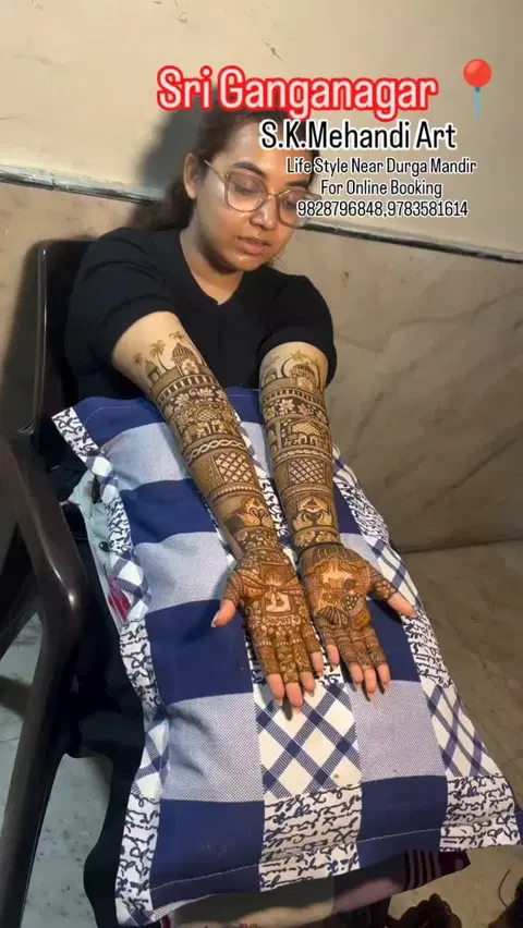 bridal figure front hand mehndi design