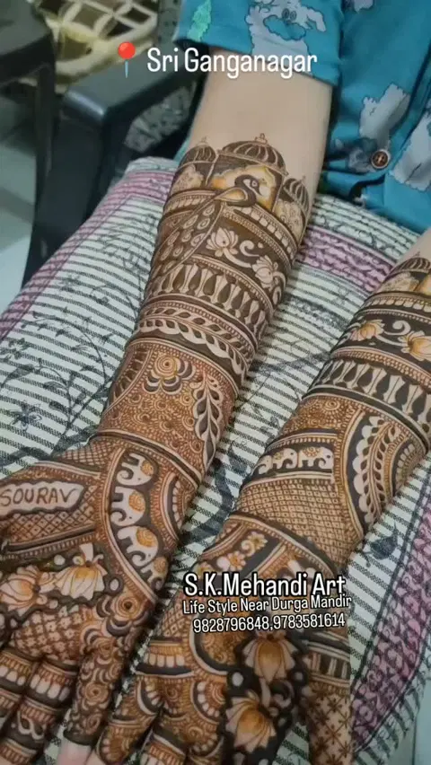 bridal figure full hand mehndi design