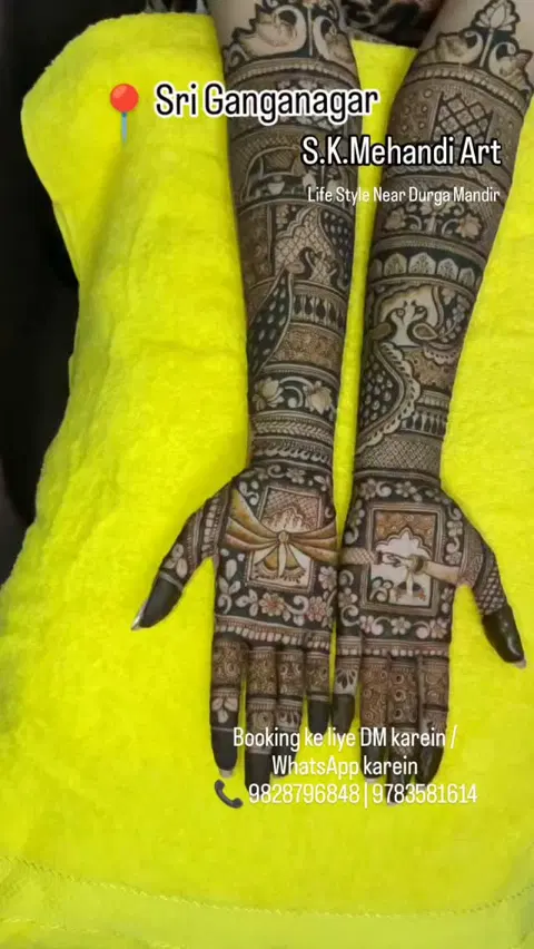 figure front hand mehndi design