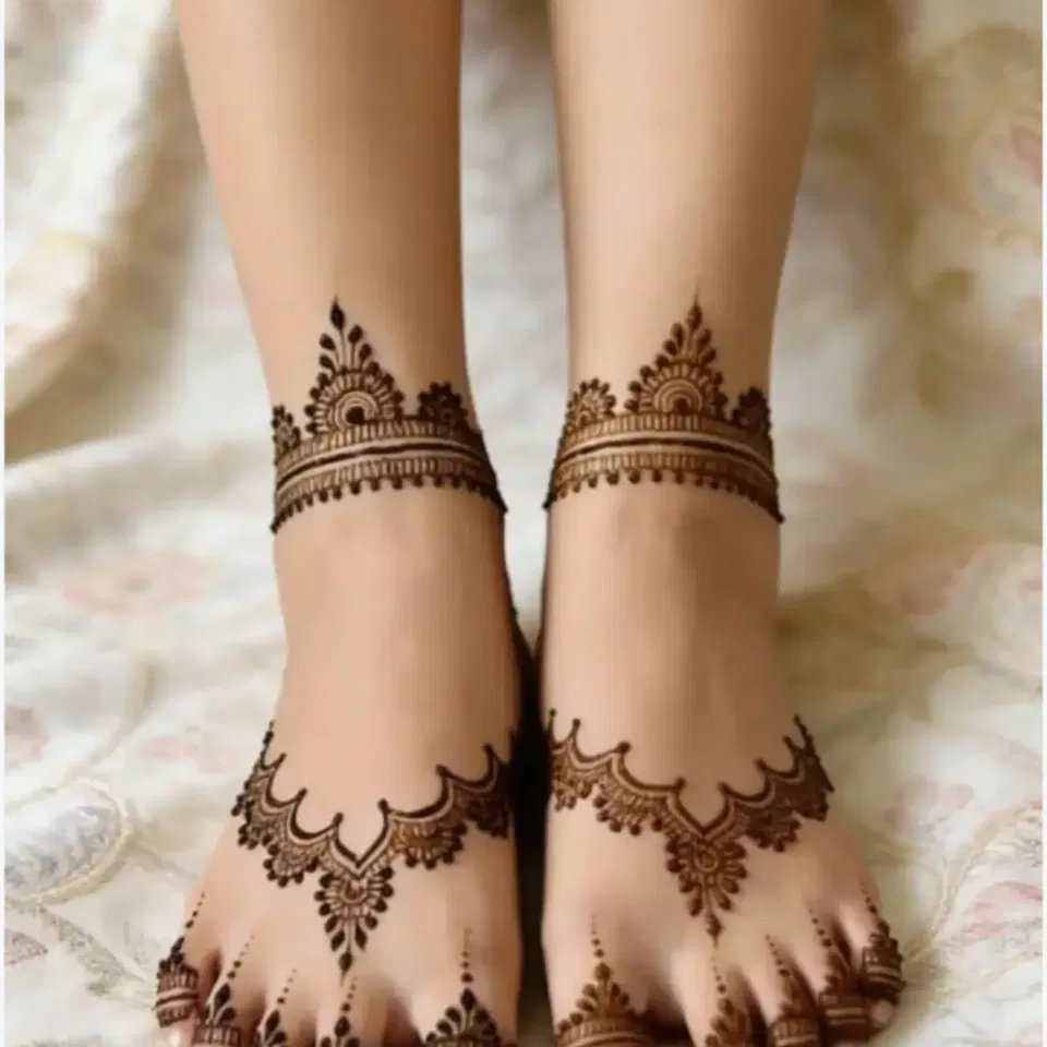 Simple Back Hand Mehndi Design with Jaal