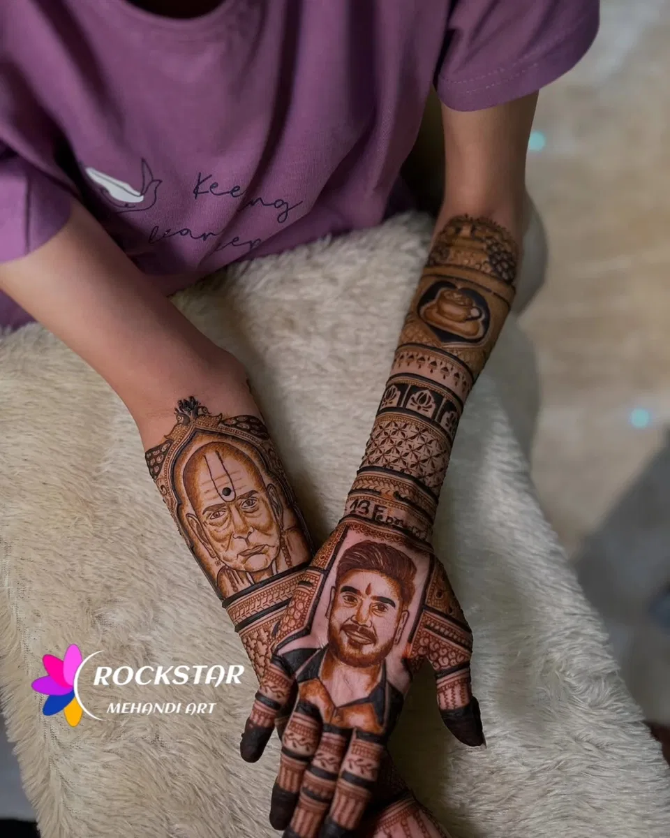 Bridal Indian Full Hand Mehndi Design with Figures and Jaal (4)
