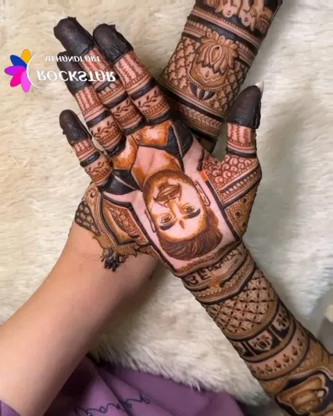 bridal indian figure full hand mehndi design