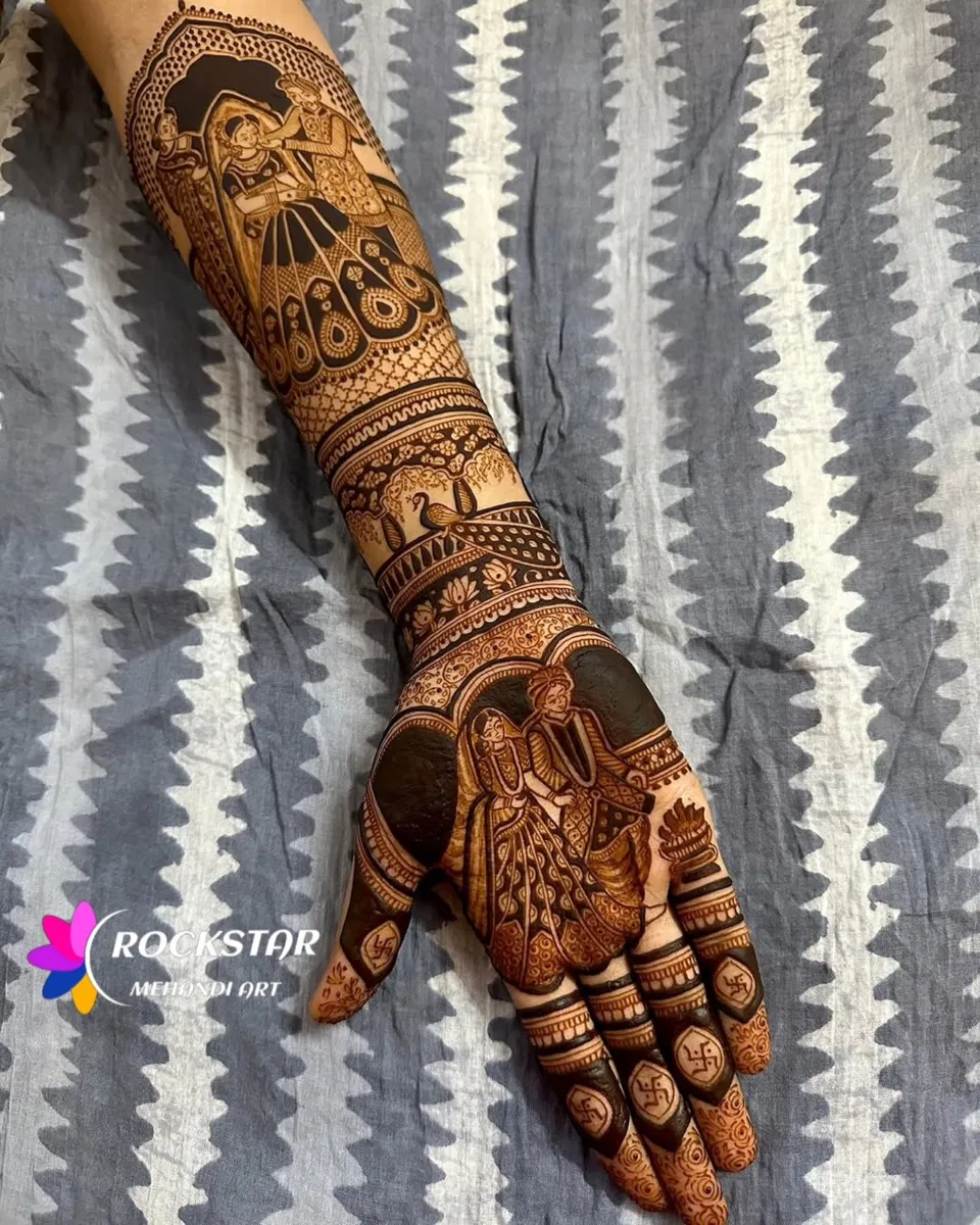 Bridal Back Hand Mehndi Design