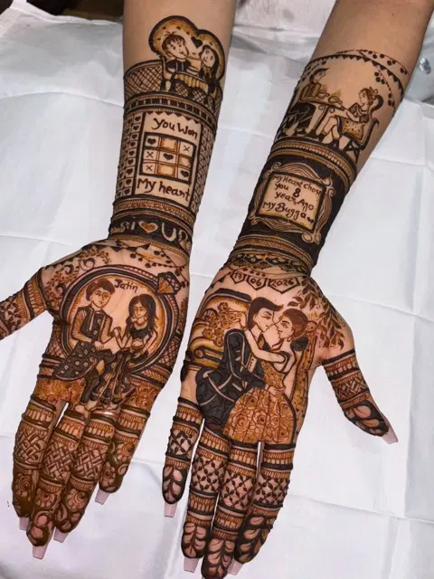 bridal figure full hand mehndi design