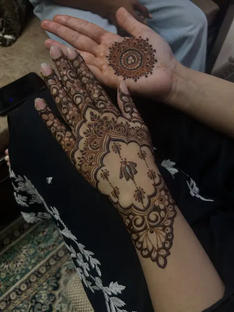 bridal full hand mehndi design