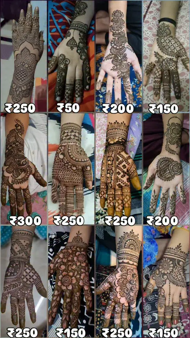 Bridal Front Hand Mehndi Design
