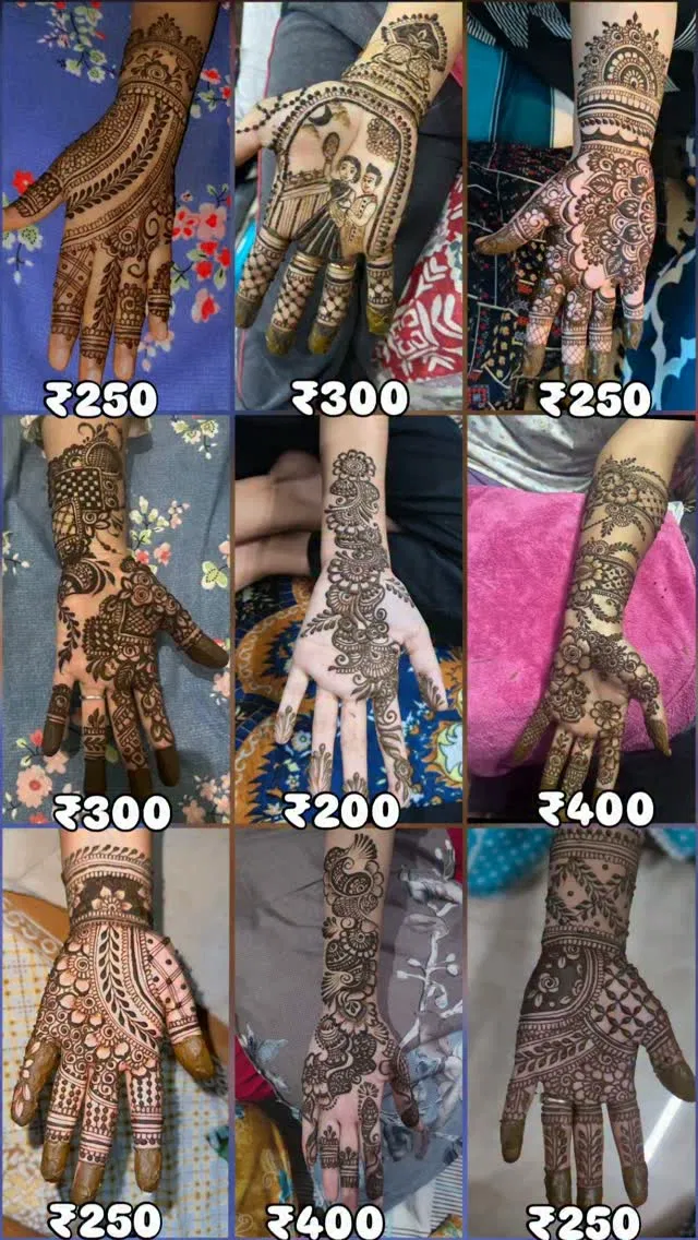 Front Hand Mehndi Design with Figures for Karwa Chauth (3)