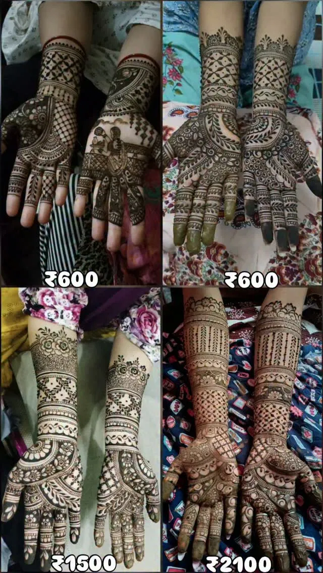 Front Hand Mehndi Design for Karwa Chauth