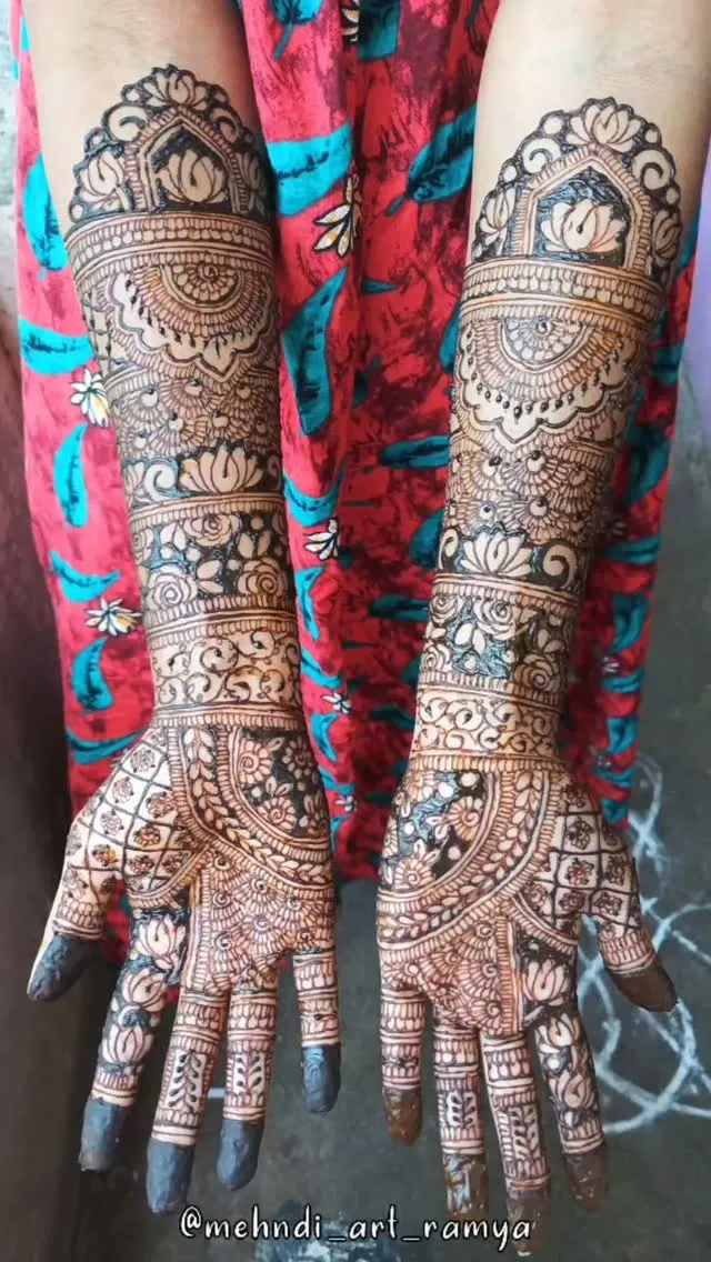 Full Hand Mehndi Design for Engagement (2)