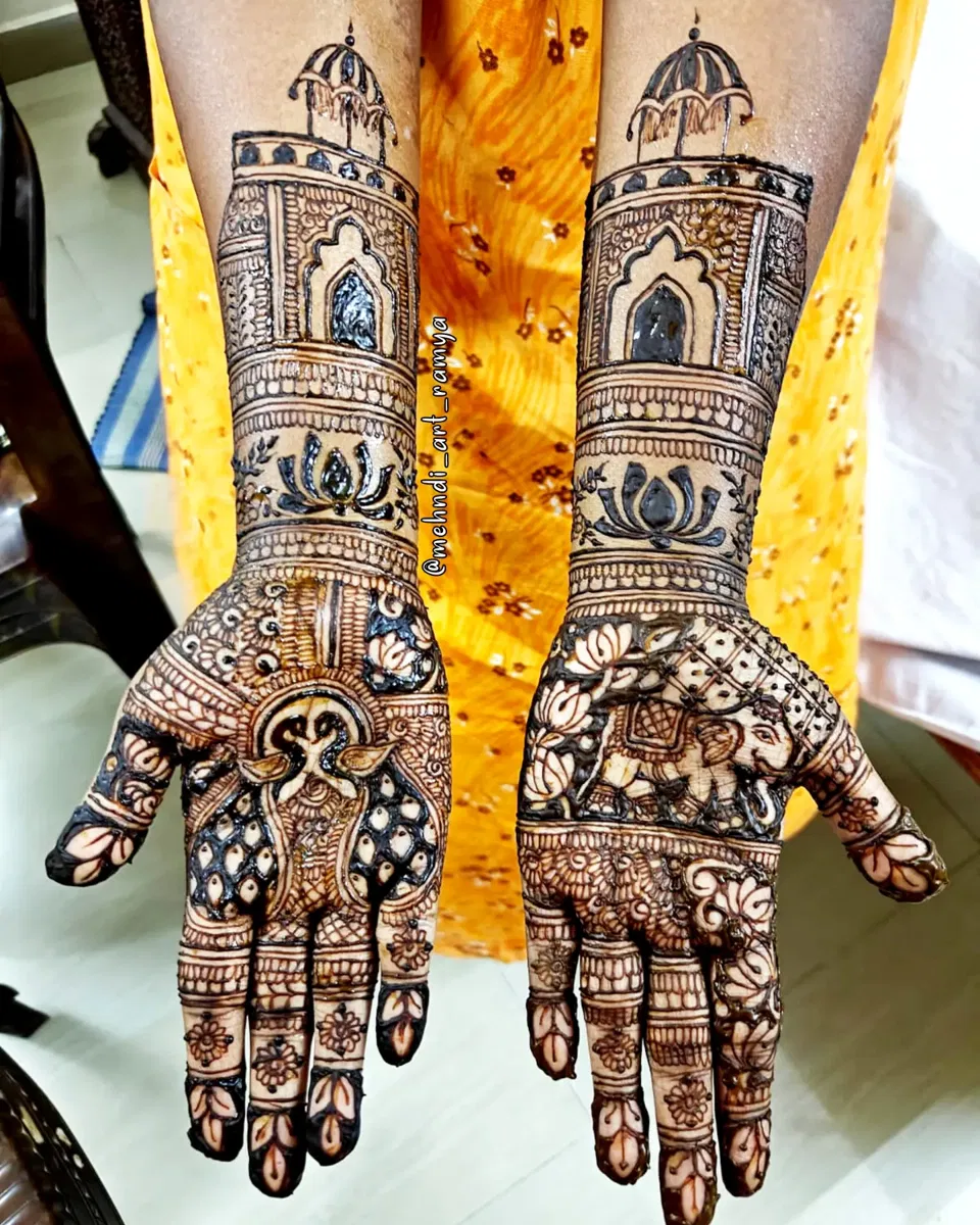 Mehndi Design with Figures
