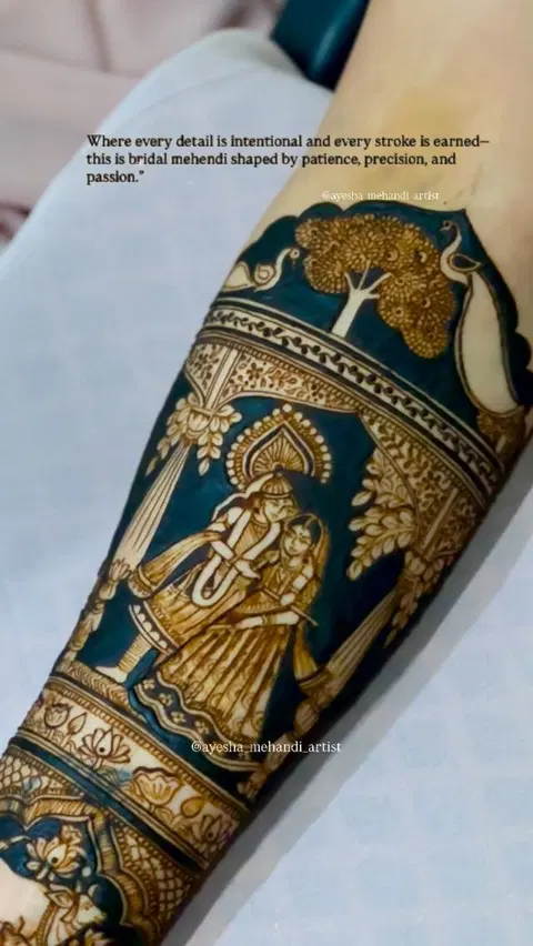 bridal figure full hand mehndi design