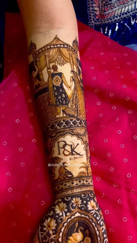 bridal figure full hand mehndi design