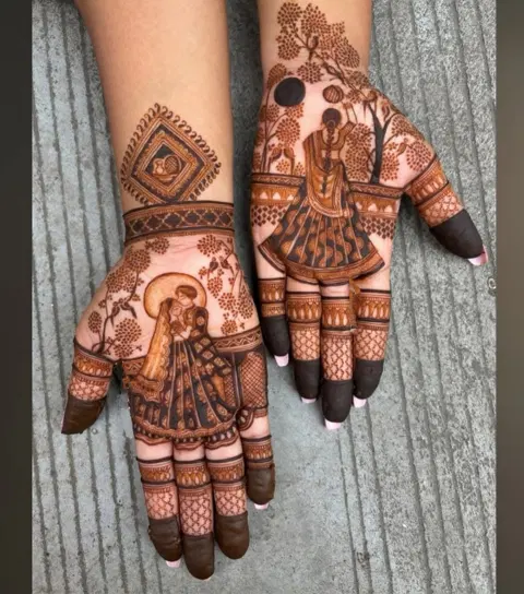 bridal figure mehndi design