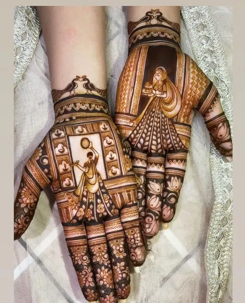 bridal figure mehndi design