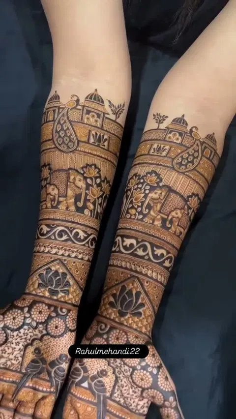 bridal figure full hand mehndi design