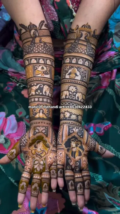 bridal figure full hand mehndi design