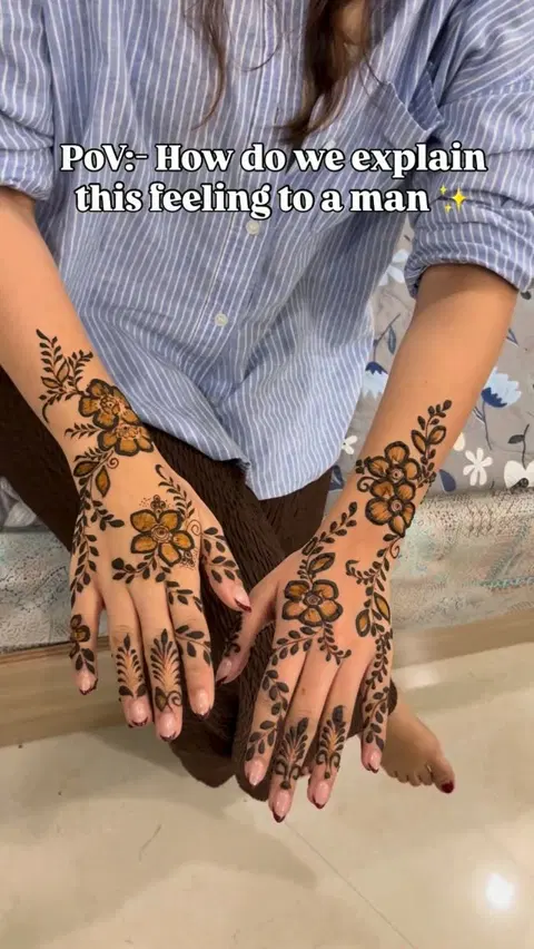 arabic simple front hand mehndi design