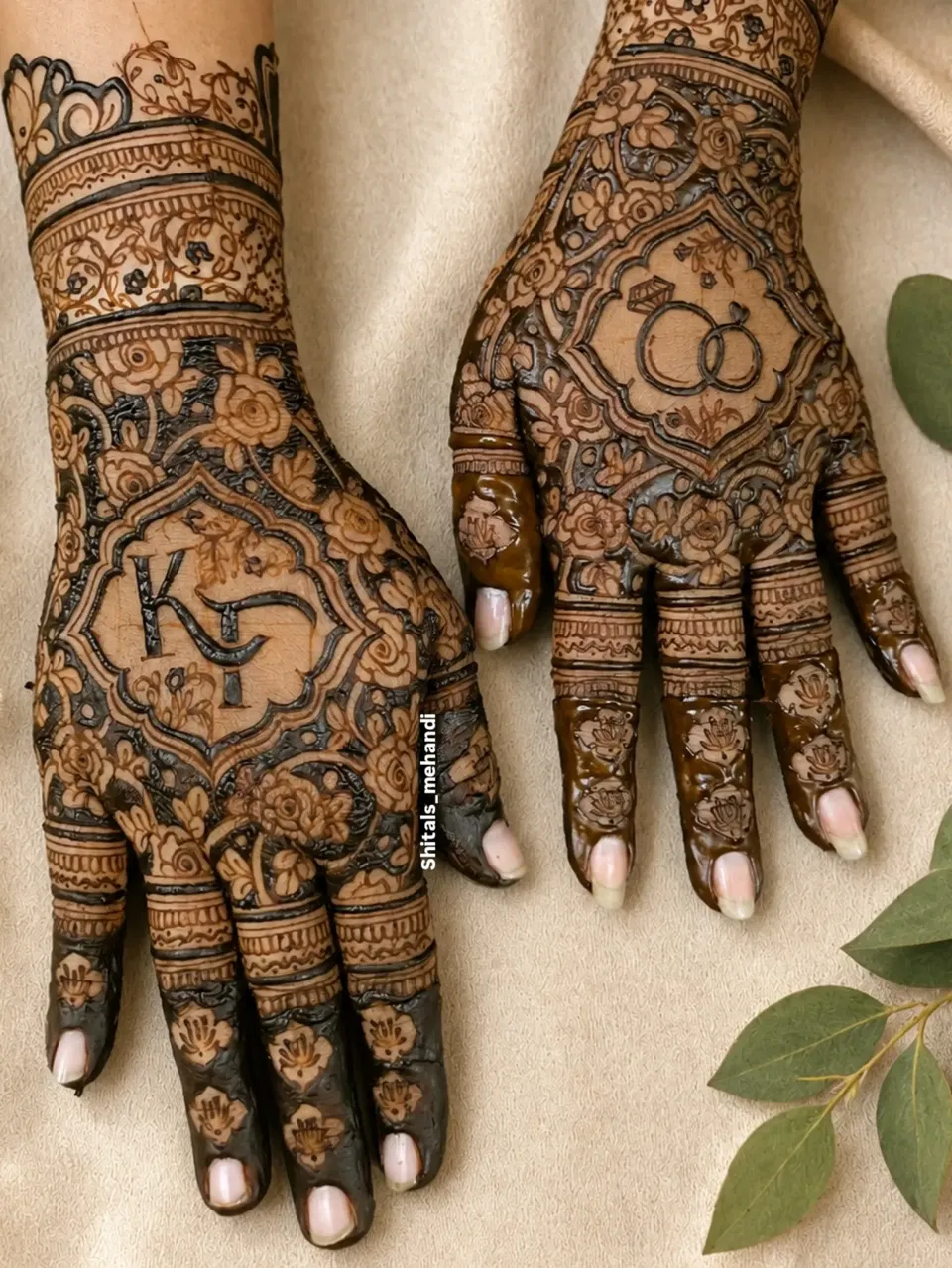 Back Hand Mehndi Design with Figures